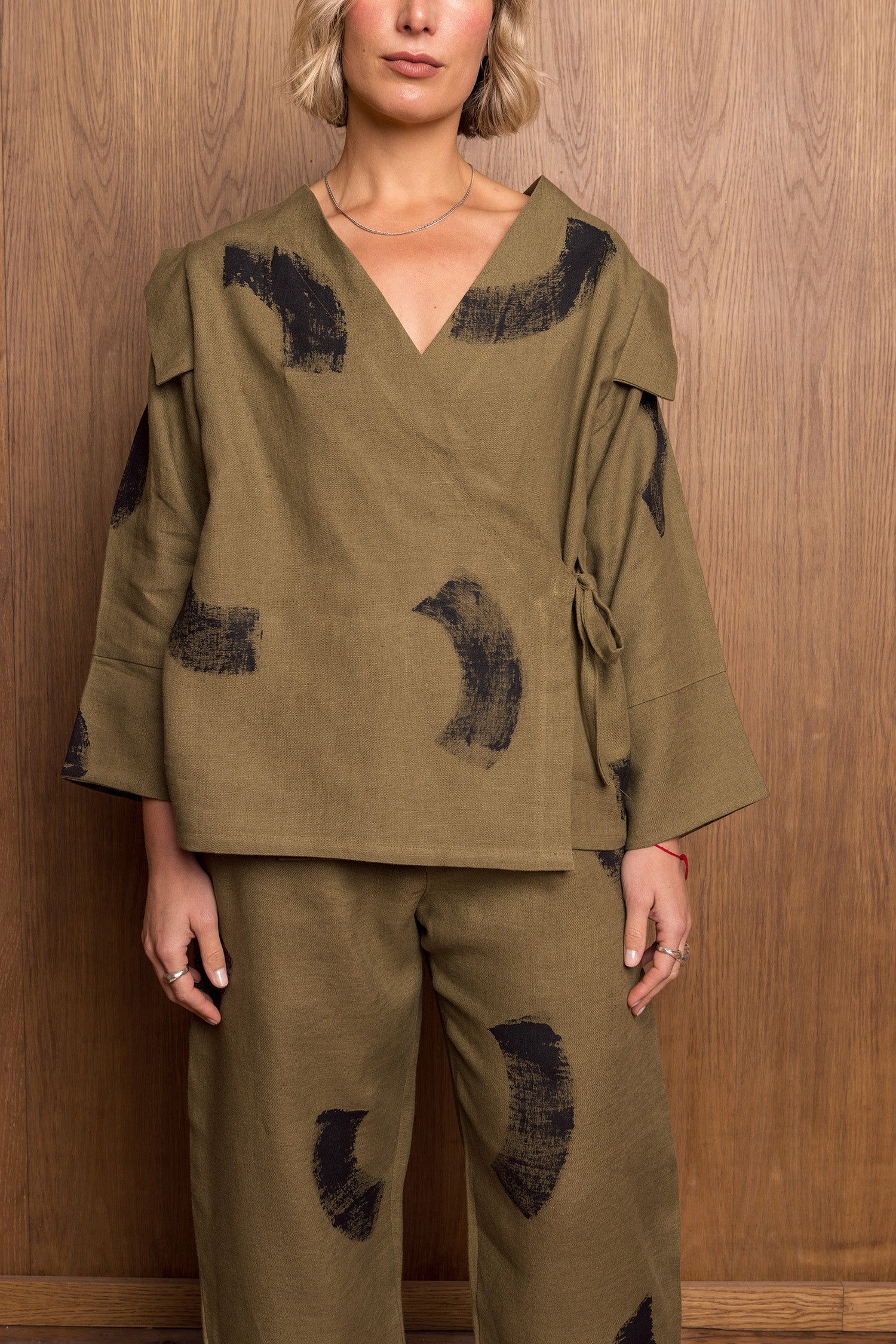 Painted Nori Shirt in Khaki