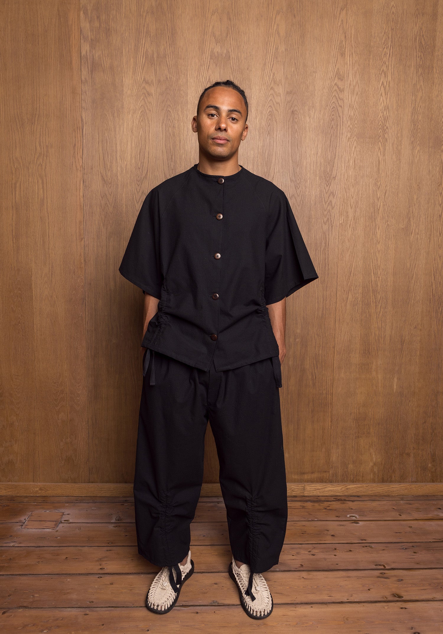 Kinchaku Pants in Black