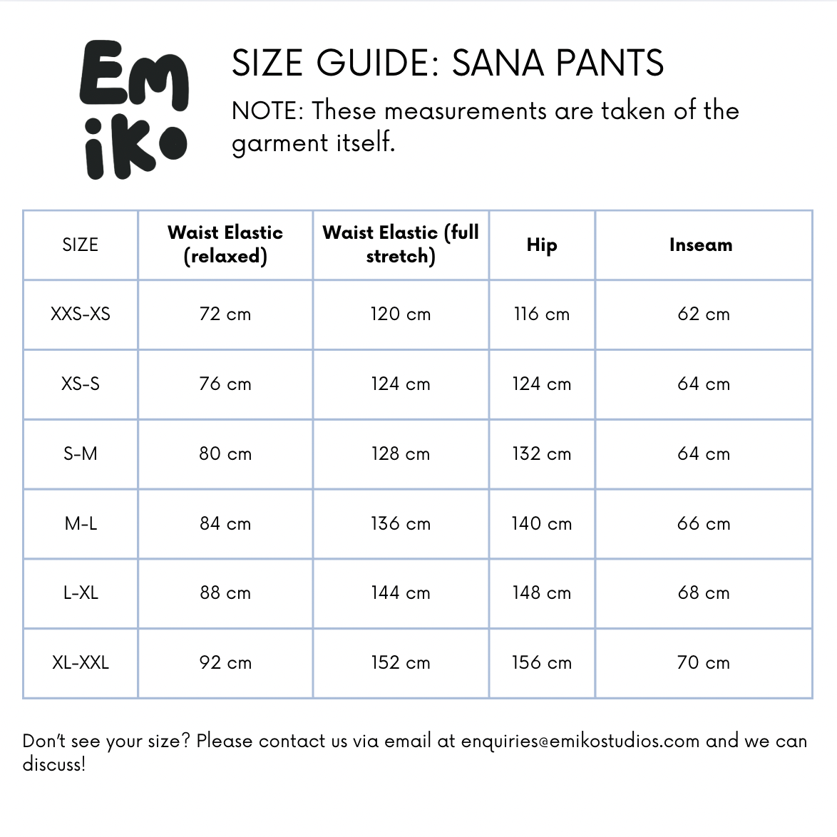 size guide