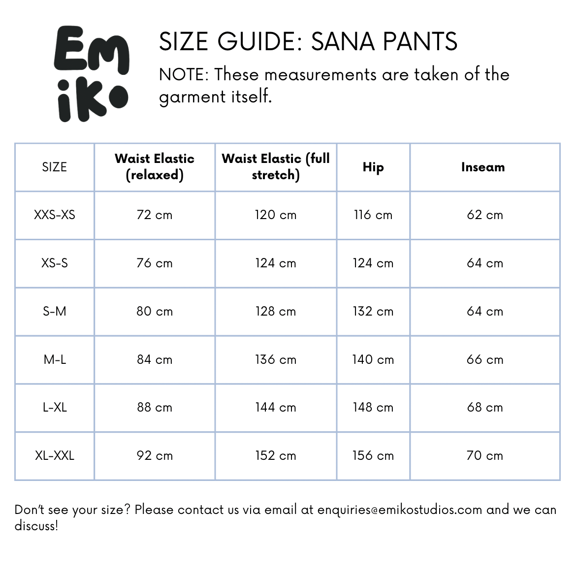 size guide