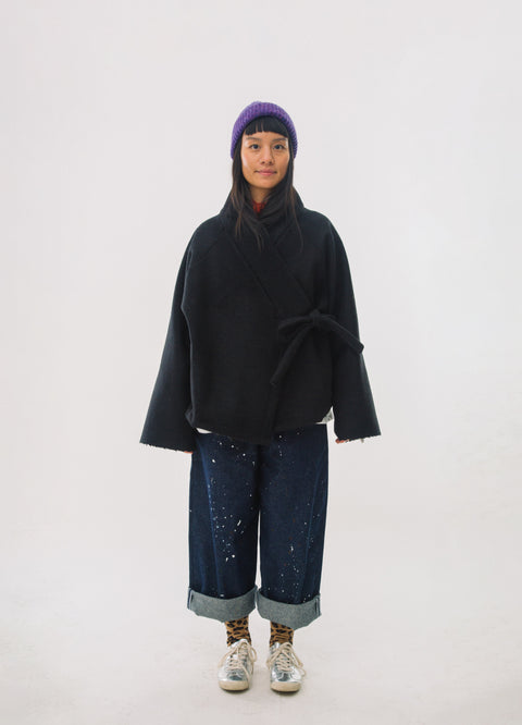 Ūru Kimono Jacket - Black