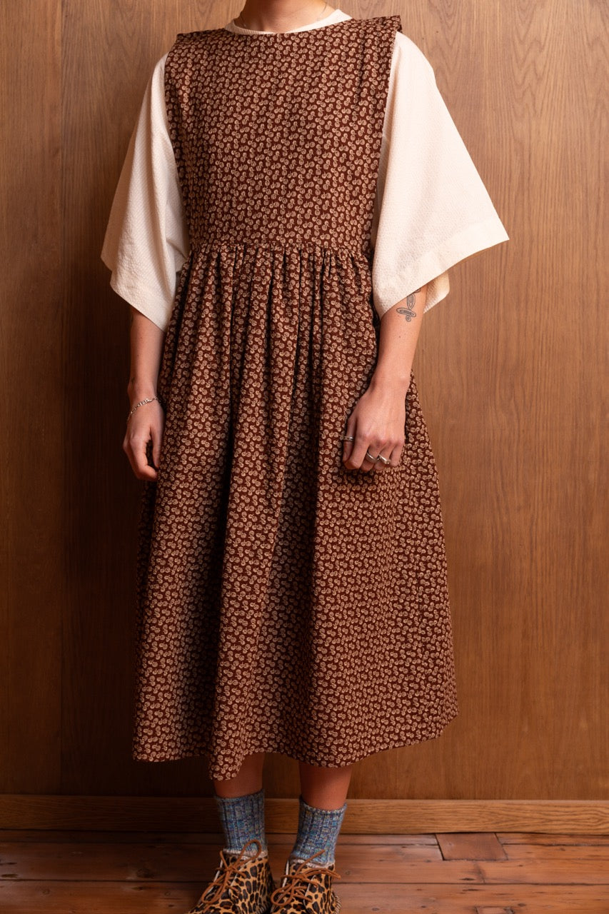 Pinafoa Dress in Japanese Seersucker