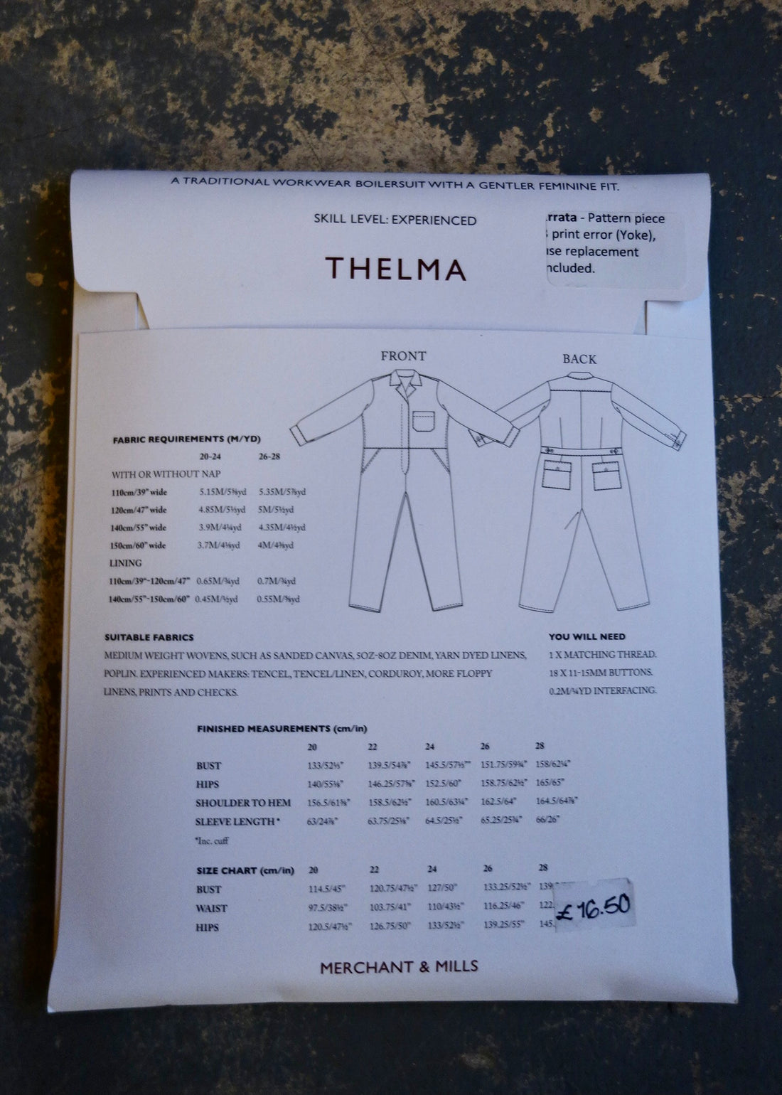 THELMA - Merchant and Mills Pattern