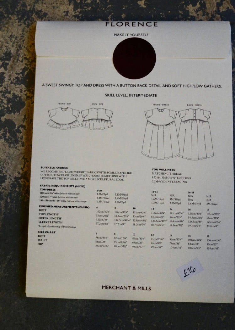 FLORENCE - Merchant and Mills Pattern