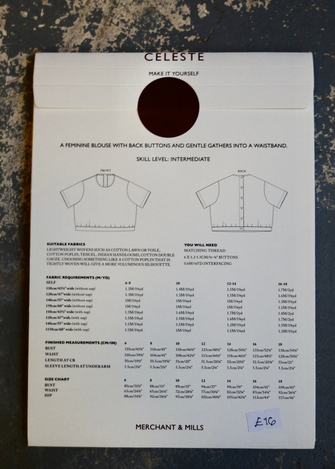 CELESTE - Merchant and Mills Pattern