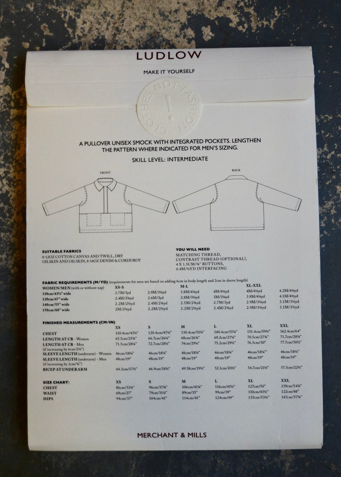 LUDLOW - Merchant and Mills Pattern