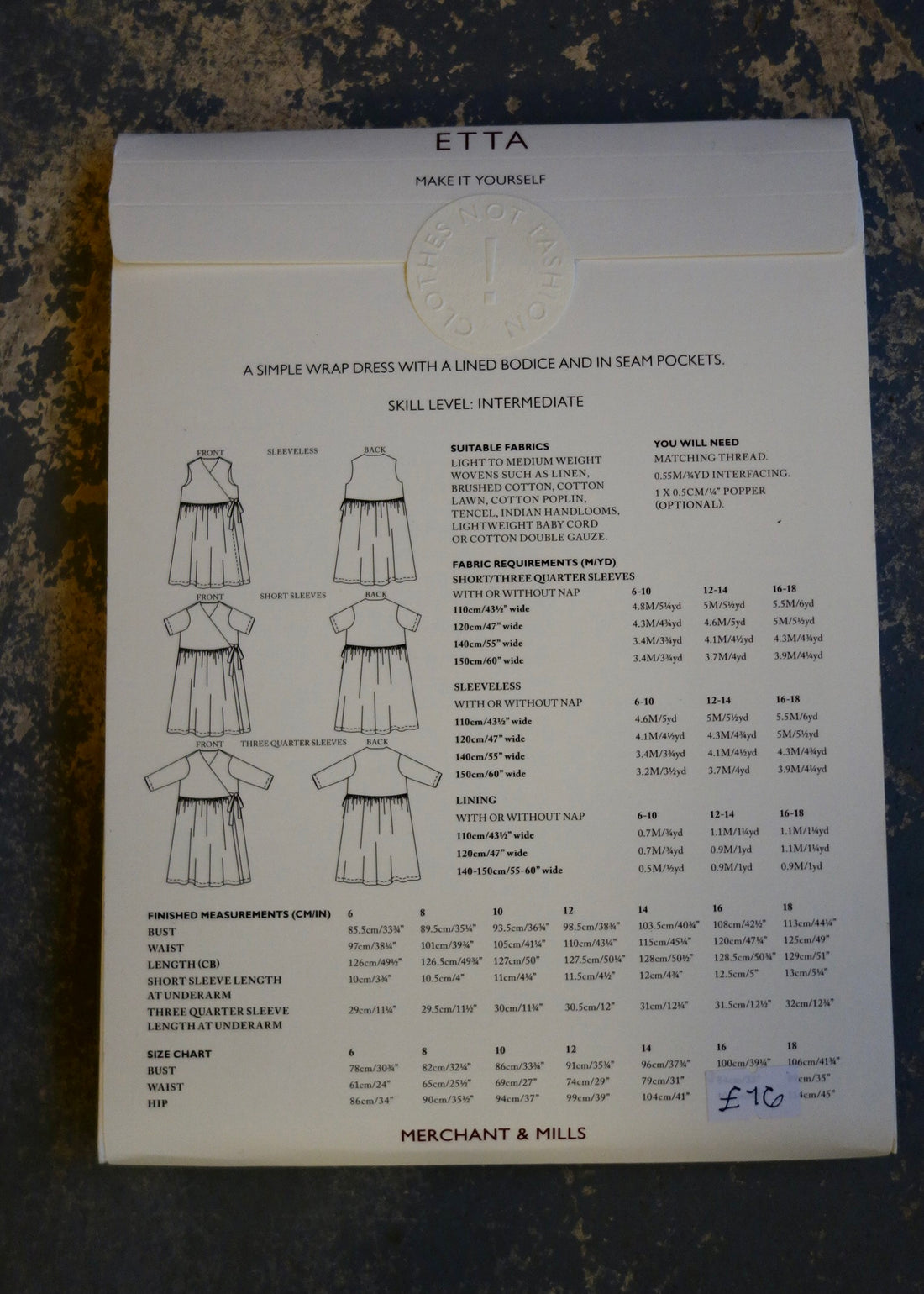 ETTA - Merchant and Mills Pattern