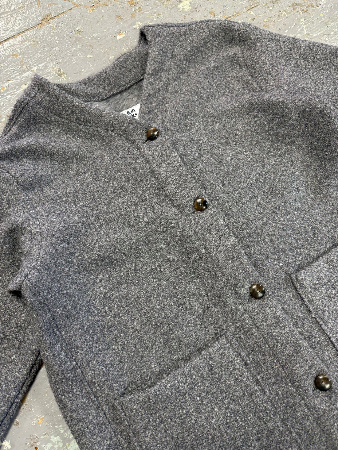 Limited Edition Short Cardigan Jacket in Deadstock Grey (M-L)