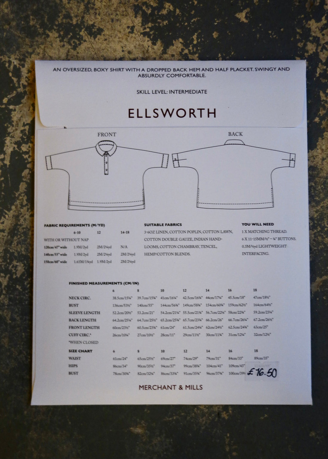 ELLSWORTH - Merchant and Mills Pattern