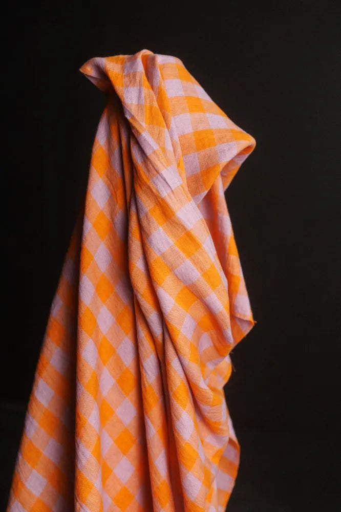 Hatsu Dress in Brown Check (fabric alternative)