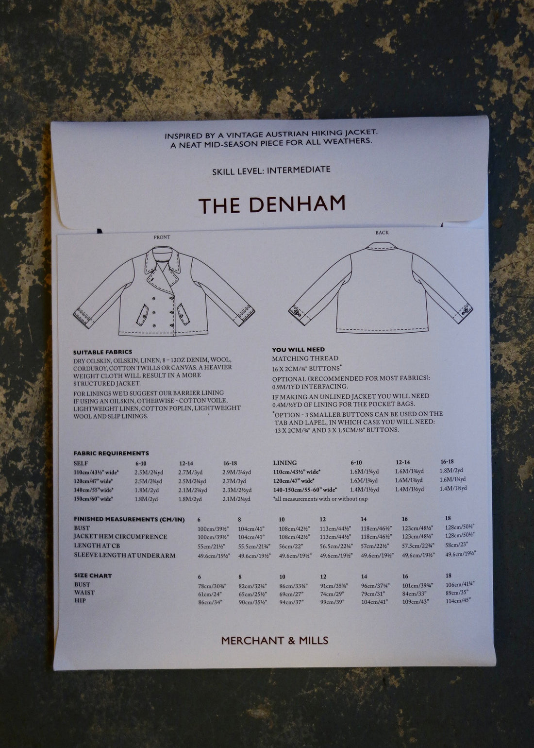 THE DENHAM - Merchant and Mills Pattern