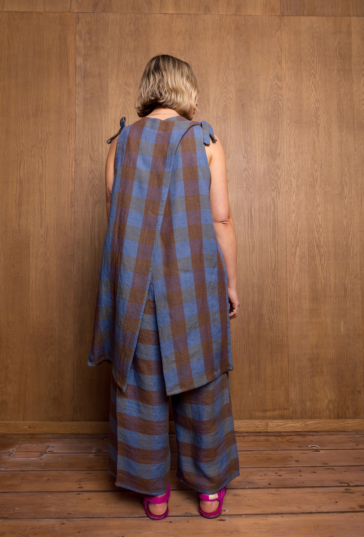 Purītsu Pants in Blue Check