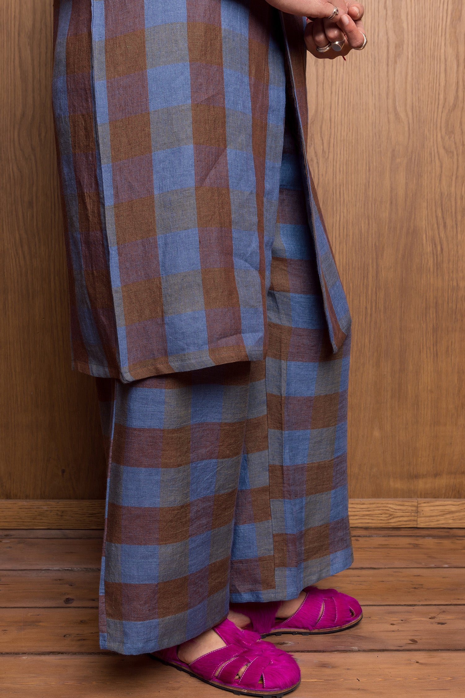 Purītsu Pants in Blue Check