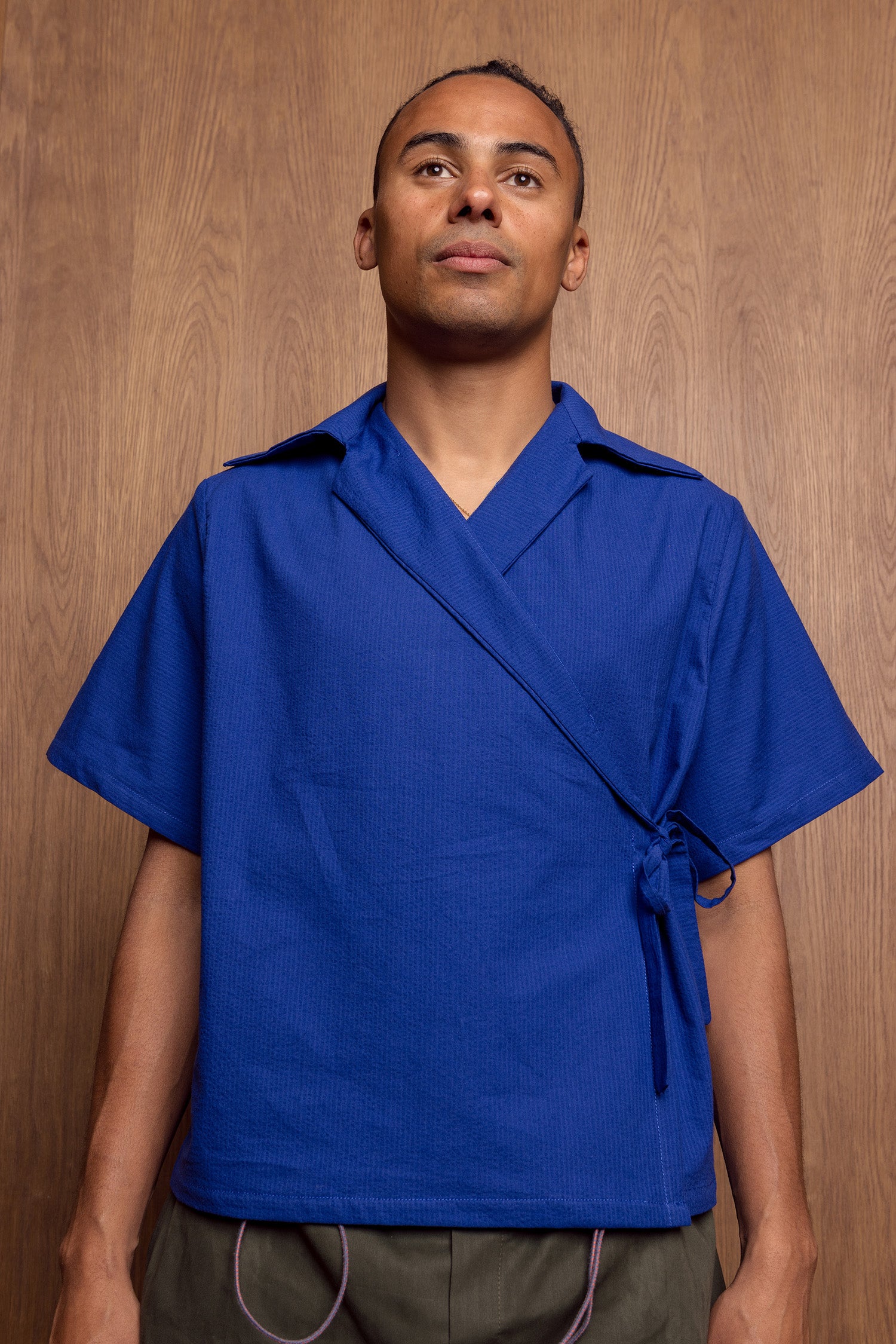 Nori Eri Shirt in Blue Seersucker
