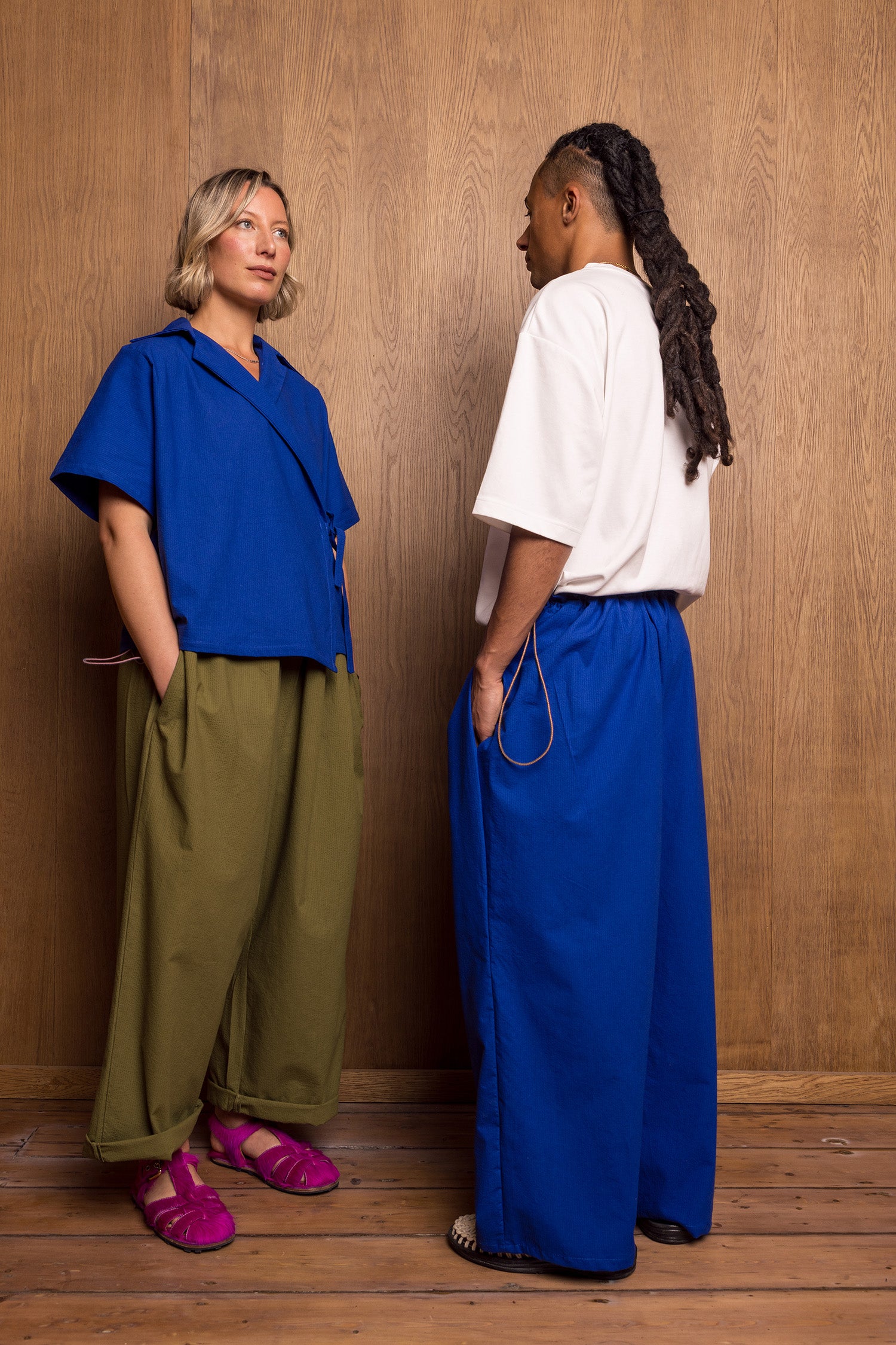 Nori Eri Shirt in Blue Seersucker