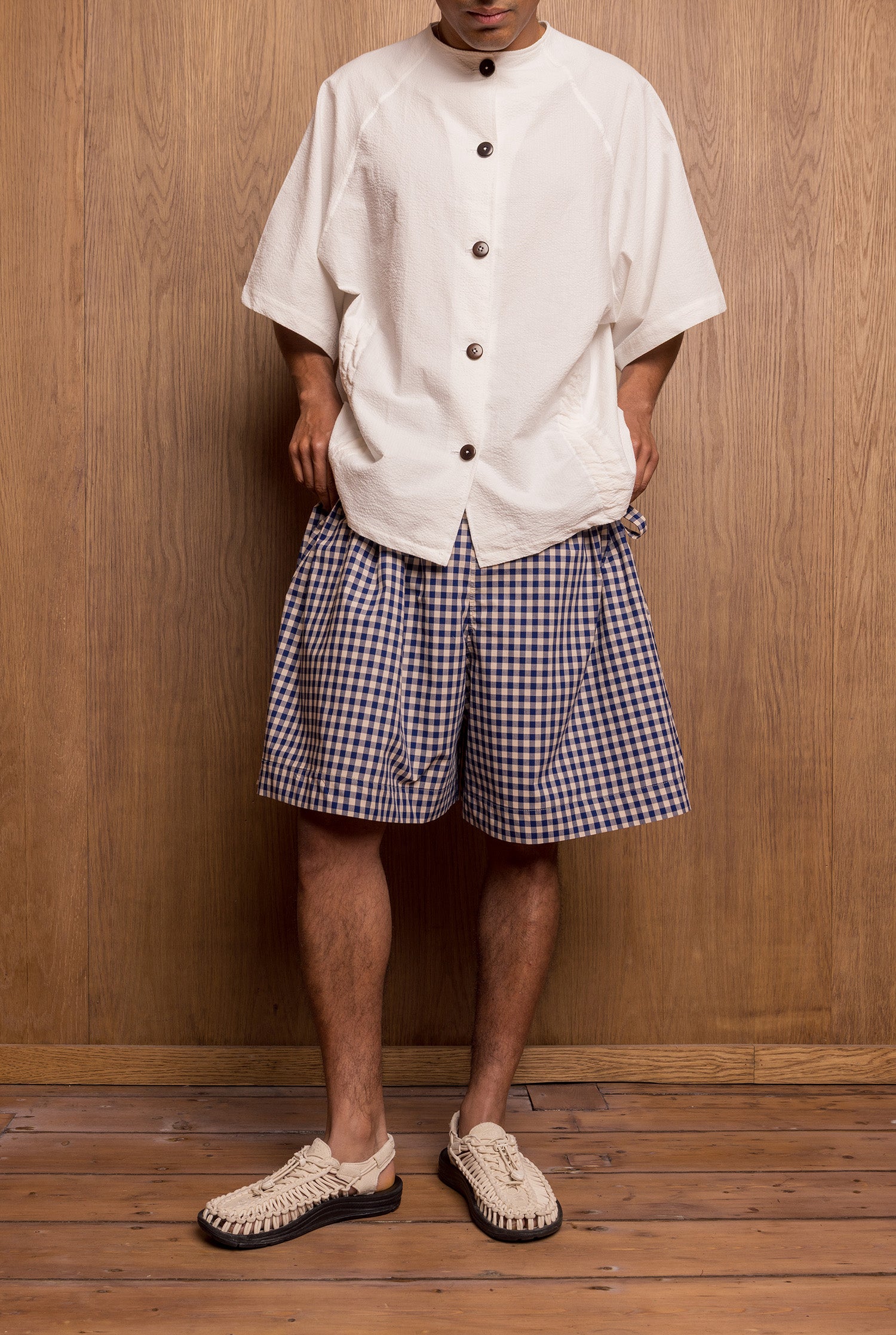 Kuro Shorts in Blue Gingham