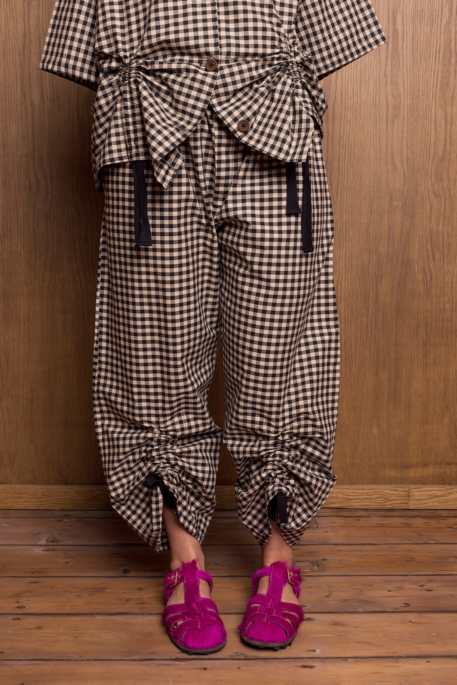 Kinchaku Pants in Gingham