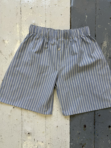 Pyjama Shorts in Blue Stripe