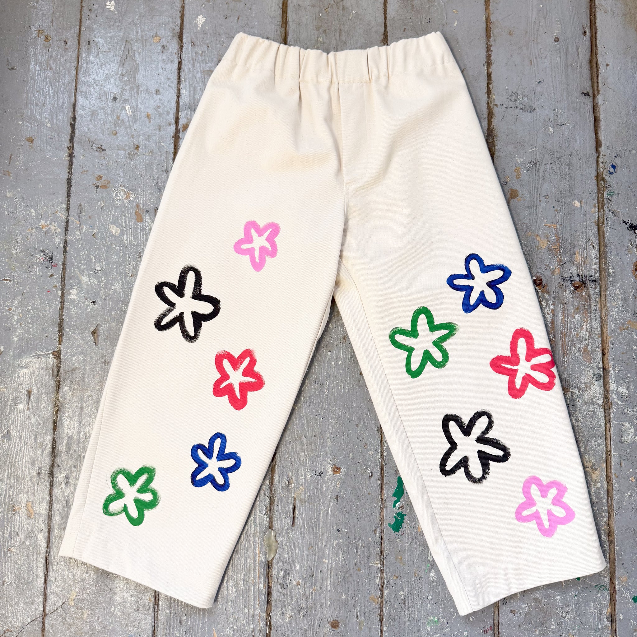 Limited Edition Painted Bull Denim Sana Pants (XS-S)