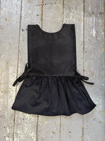 Limited Edition Pinafore Vest in Black Corduroy (XS-M)