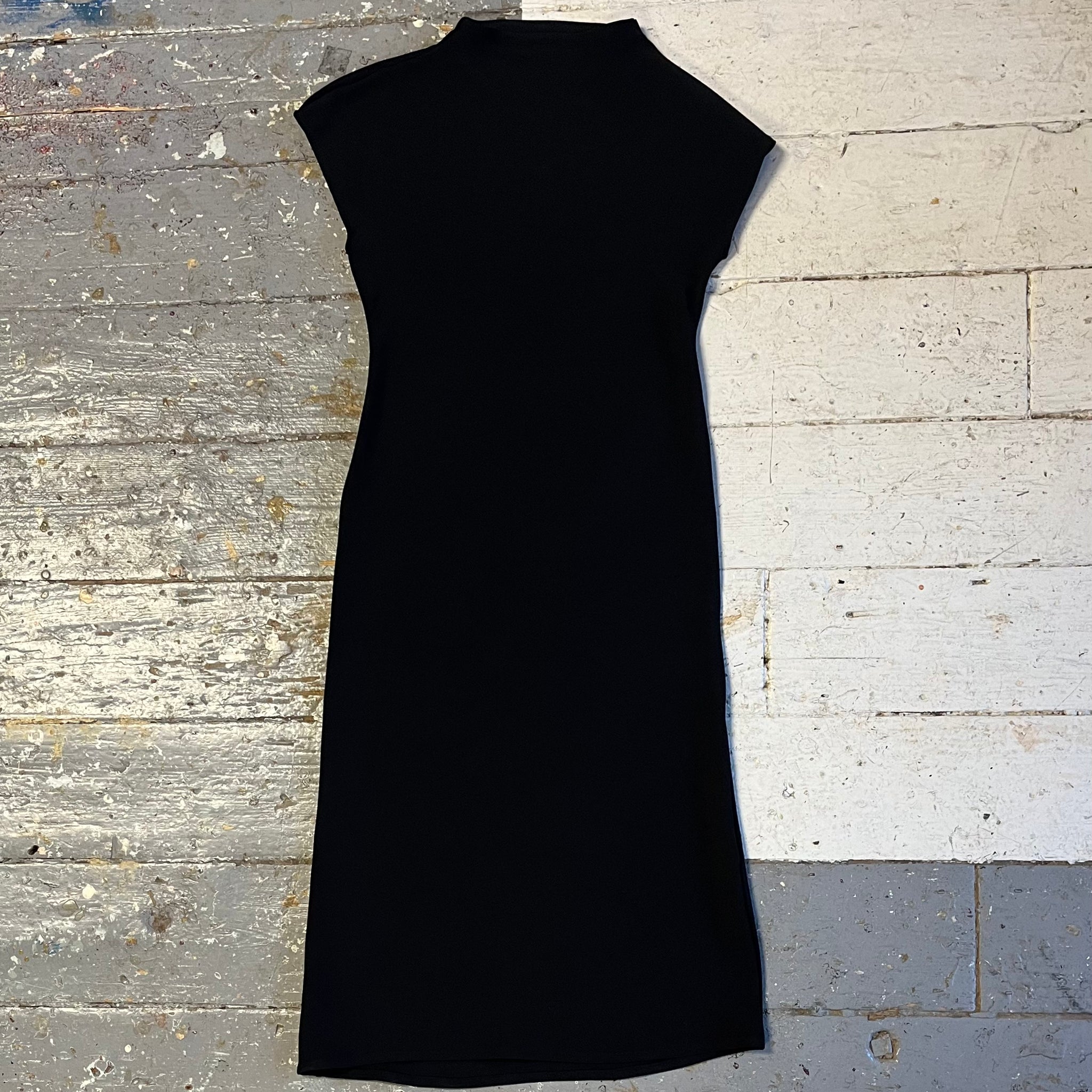 Baisu Dress in Black Crepe