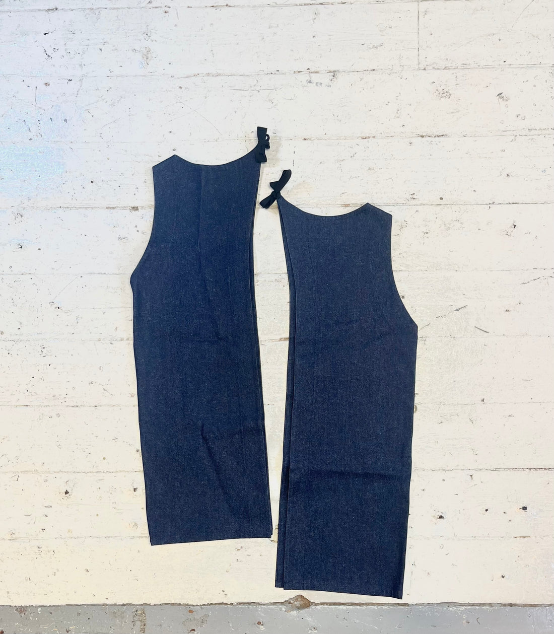 Indigo Denim Tunic with Black Ties