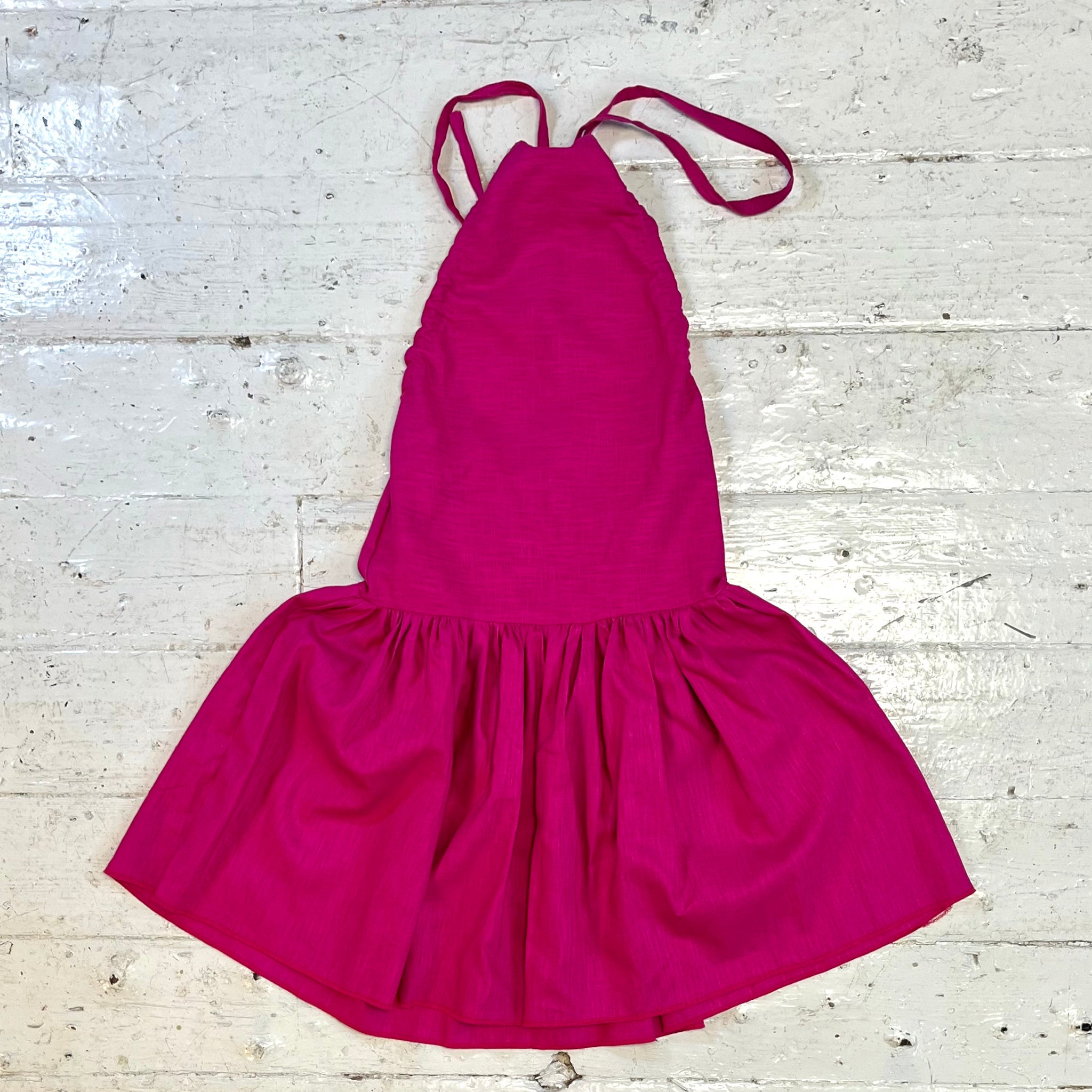 Pink Linen Dress in S-M