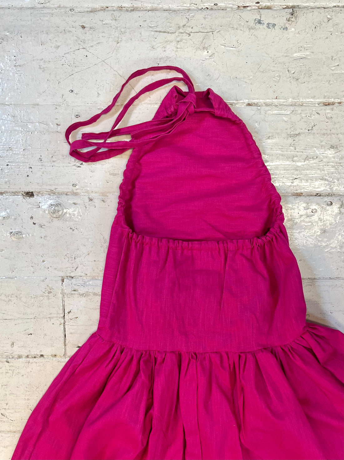 Pink Linen Dress in S-M