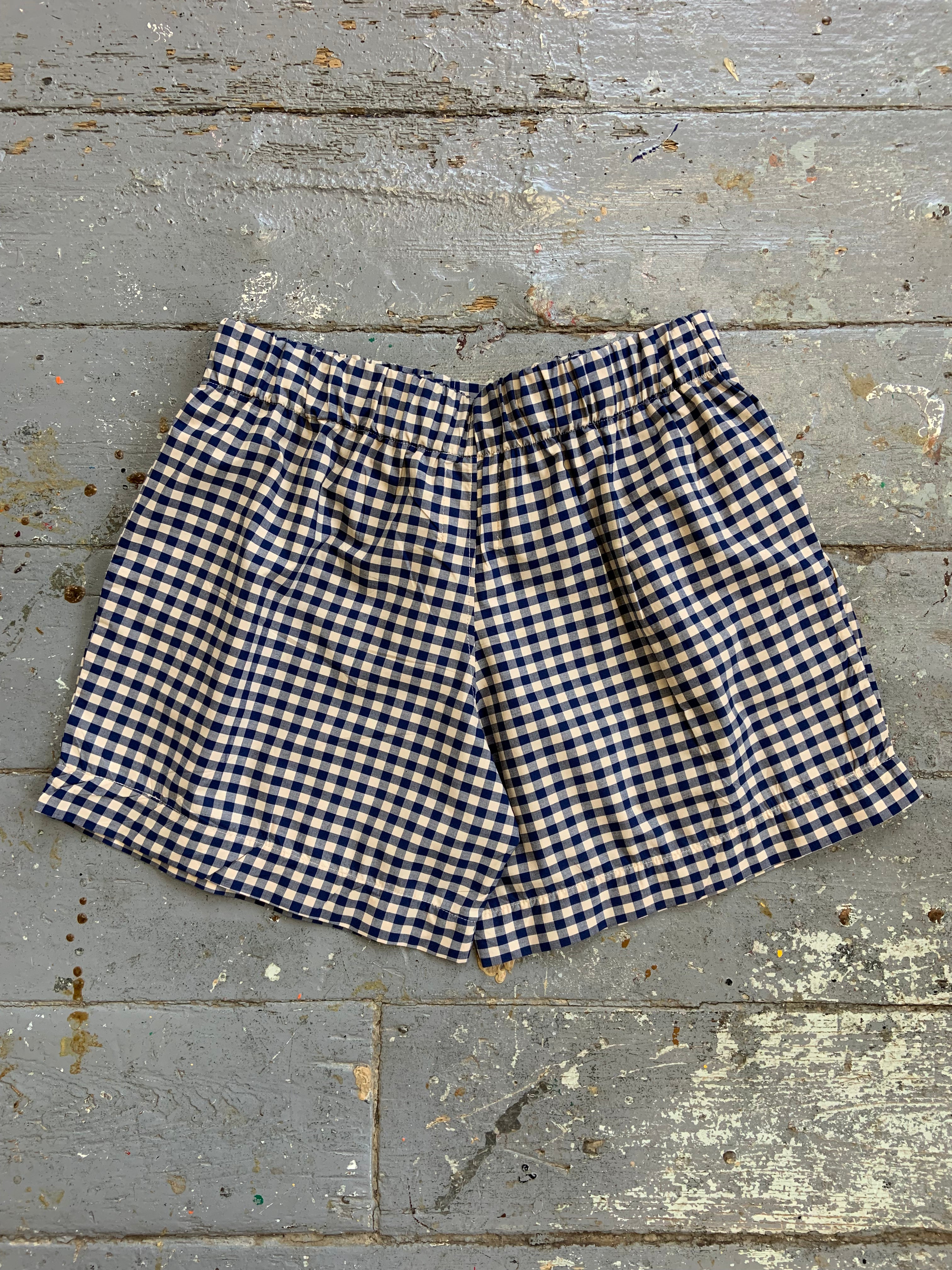 One-Off Gingham Hiro Shorts Blue (XS-S)
