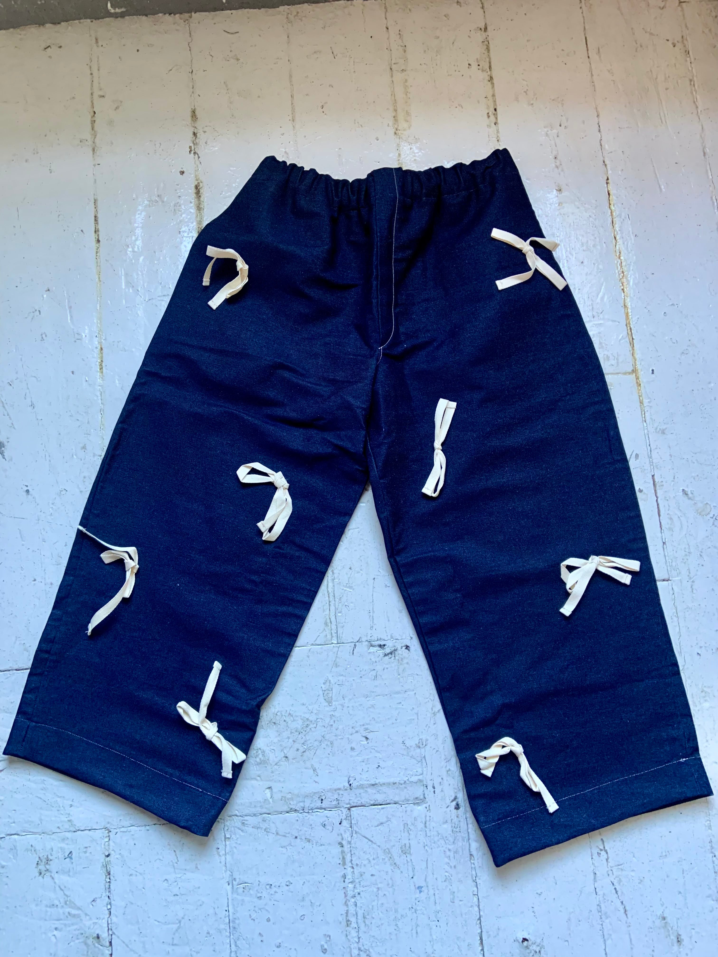 Bow Sana Pants in Indigo Denim Sample (XL-XXL)
