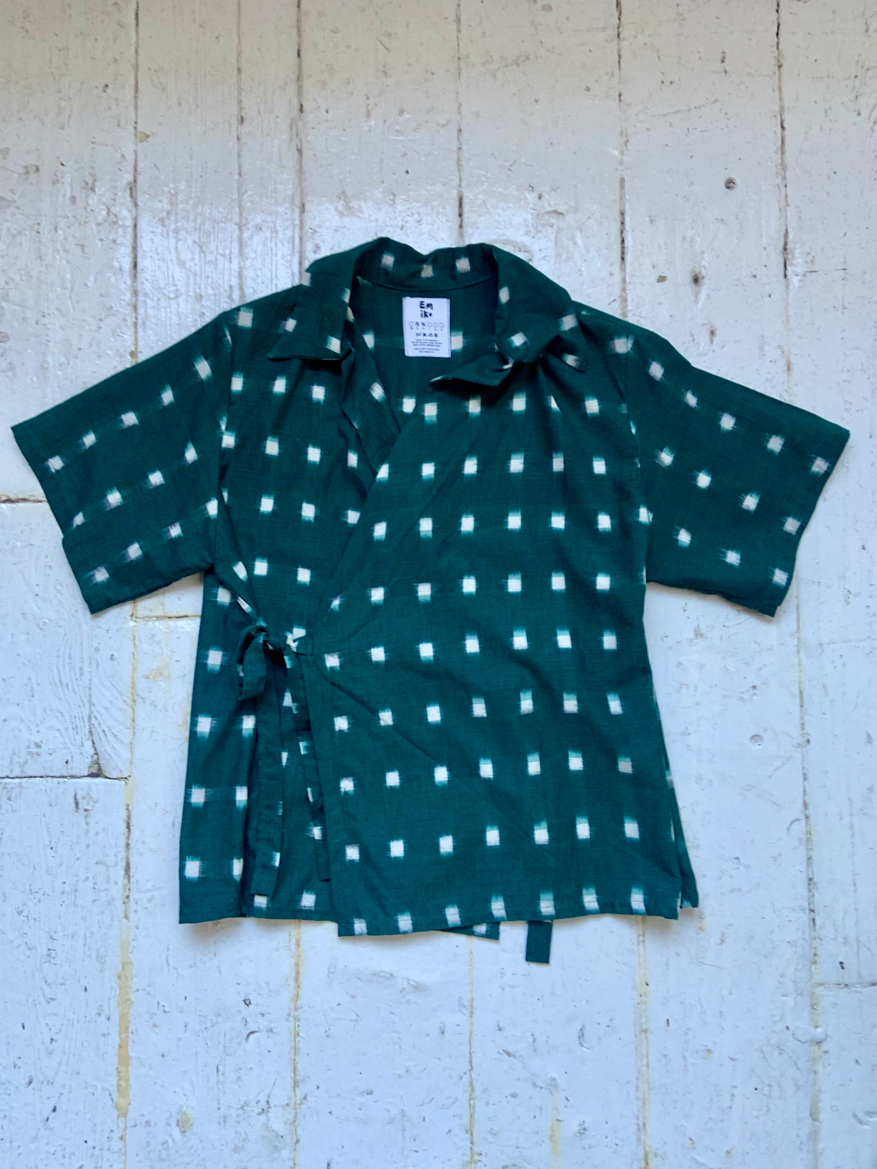 Ikat Short-Sleeve Nori Shirt Sample (M-L)
