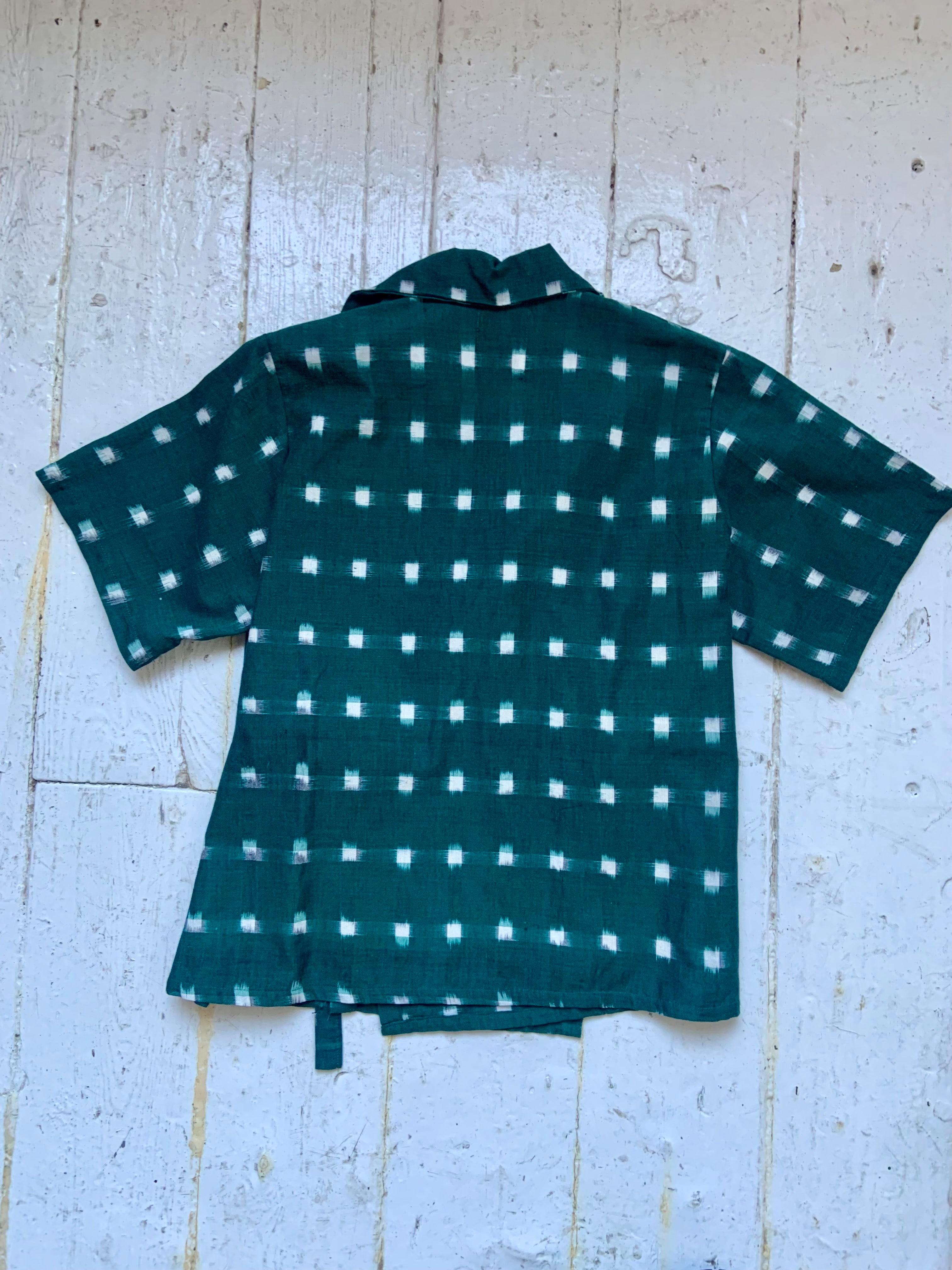 Ikat Short-Sleeve Nori Shirt Sample (M-L)