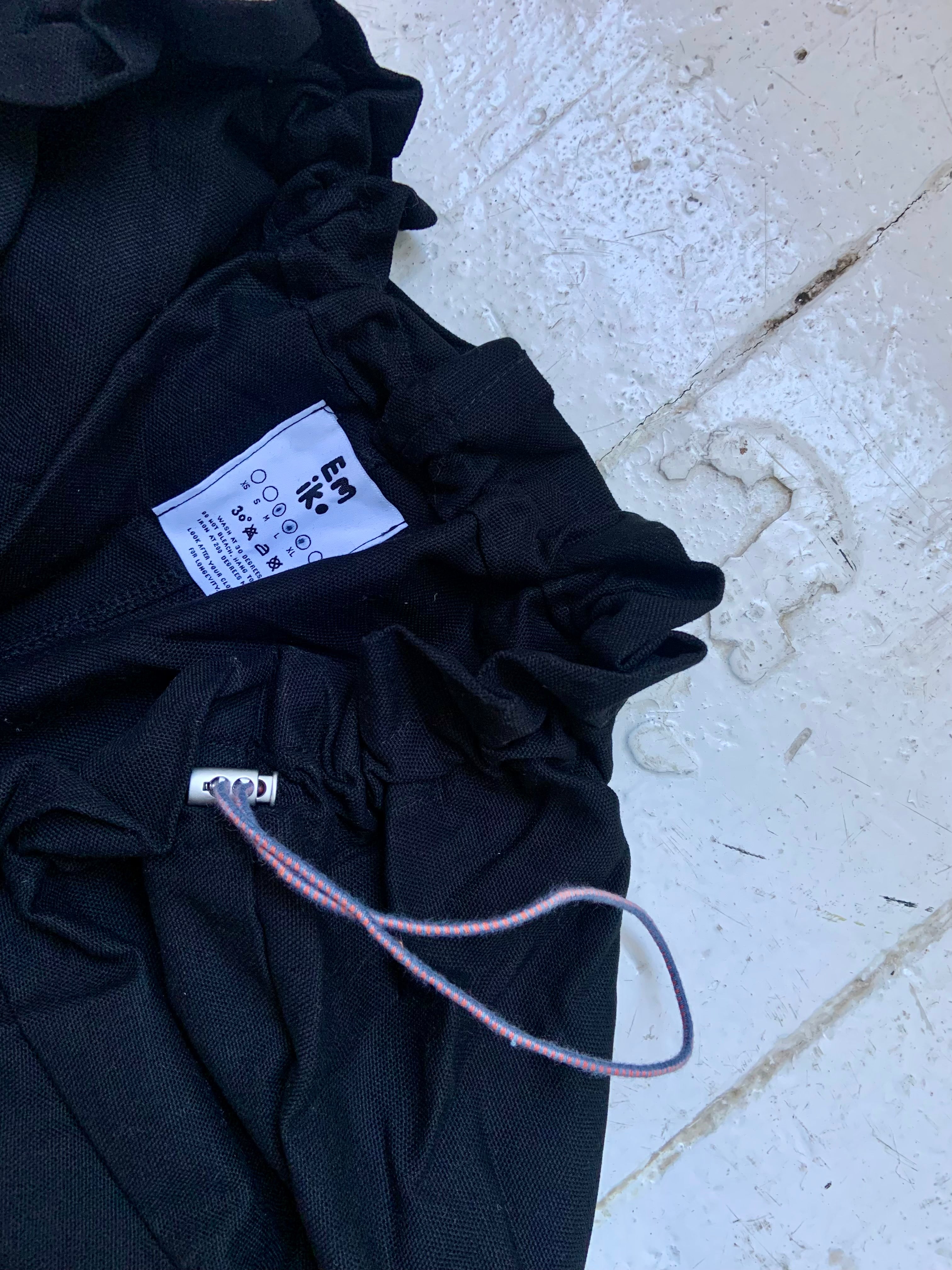 Black Canvas Parachuto Pants Sample (M-XL)