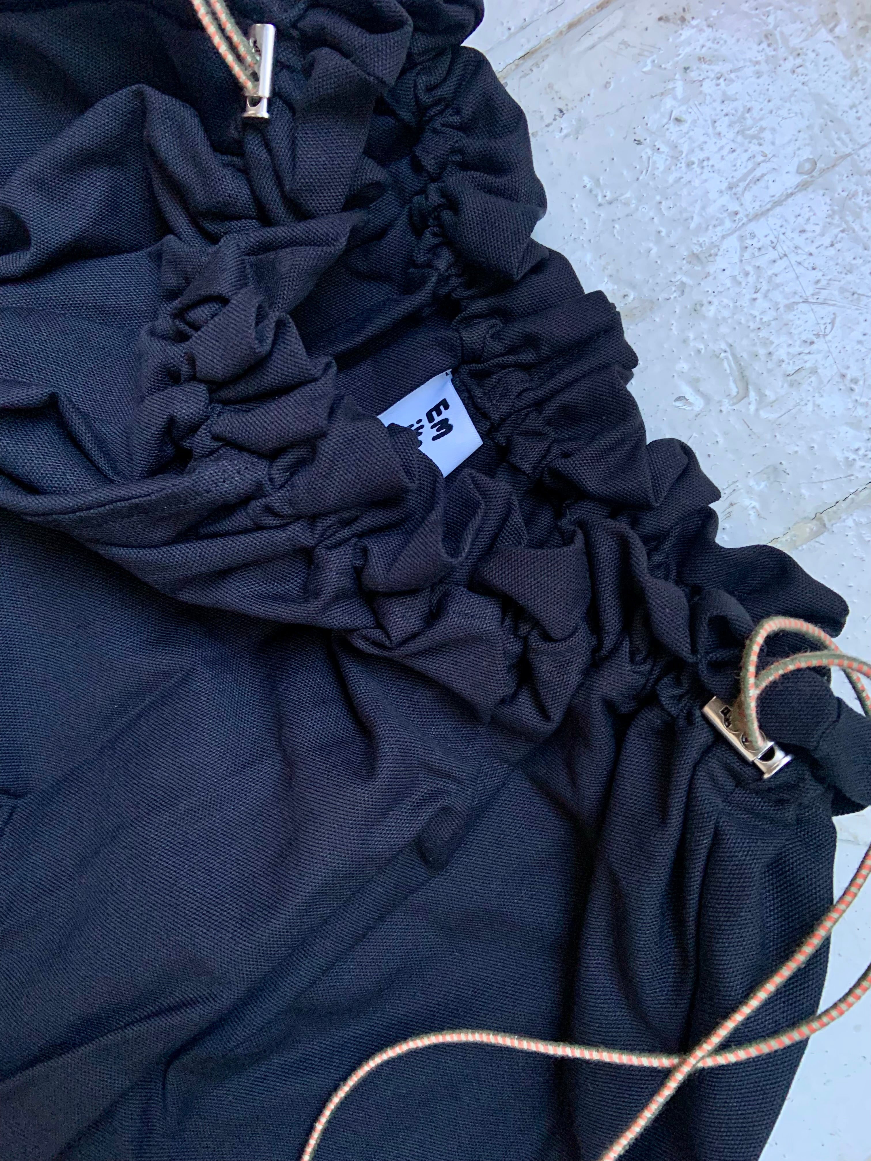 Black Canvas Parachuto Pants Sample (XS-M)