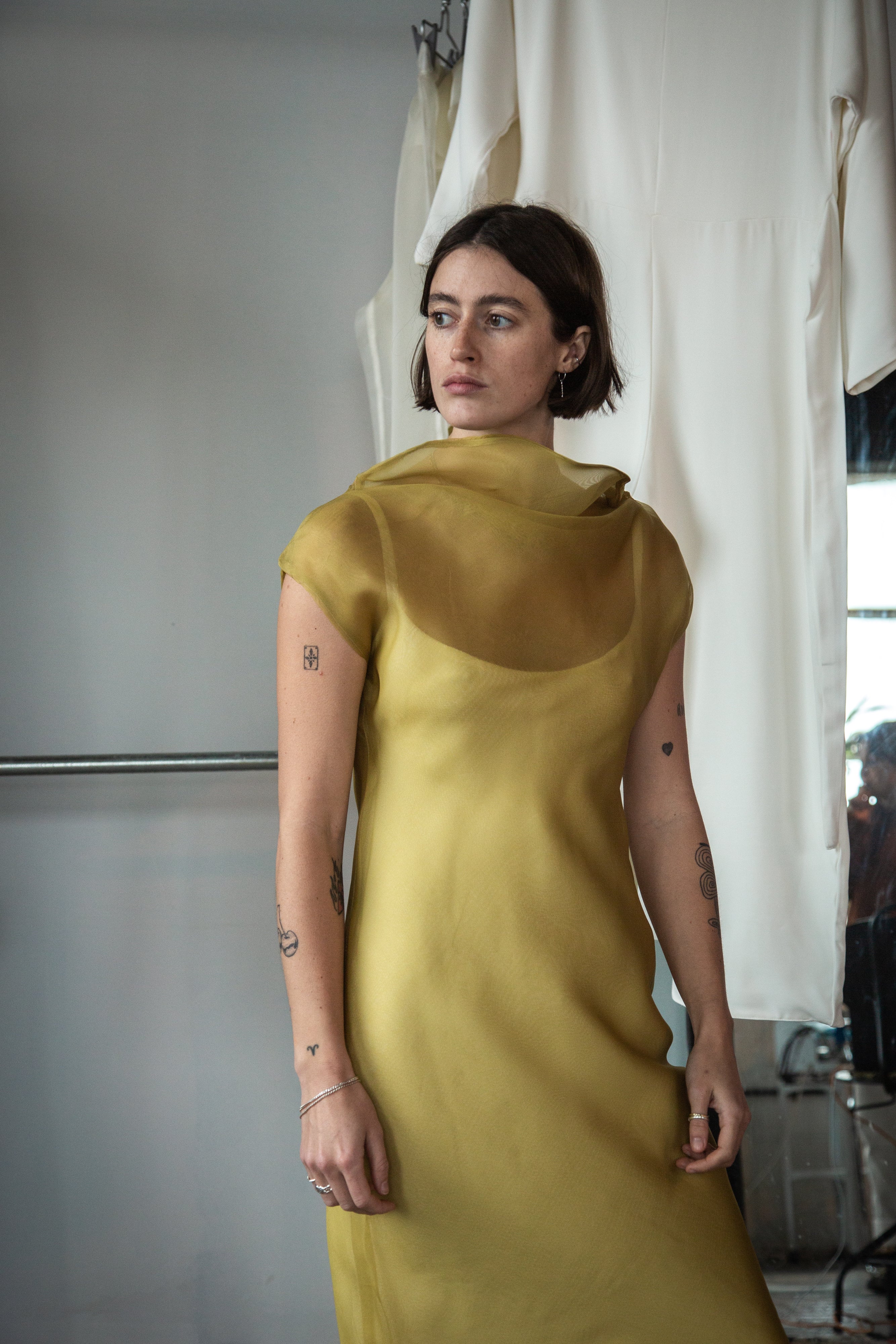 Tōmei Dress - Chartreuse RRP £645