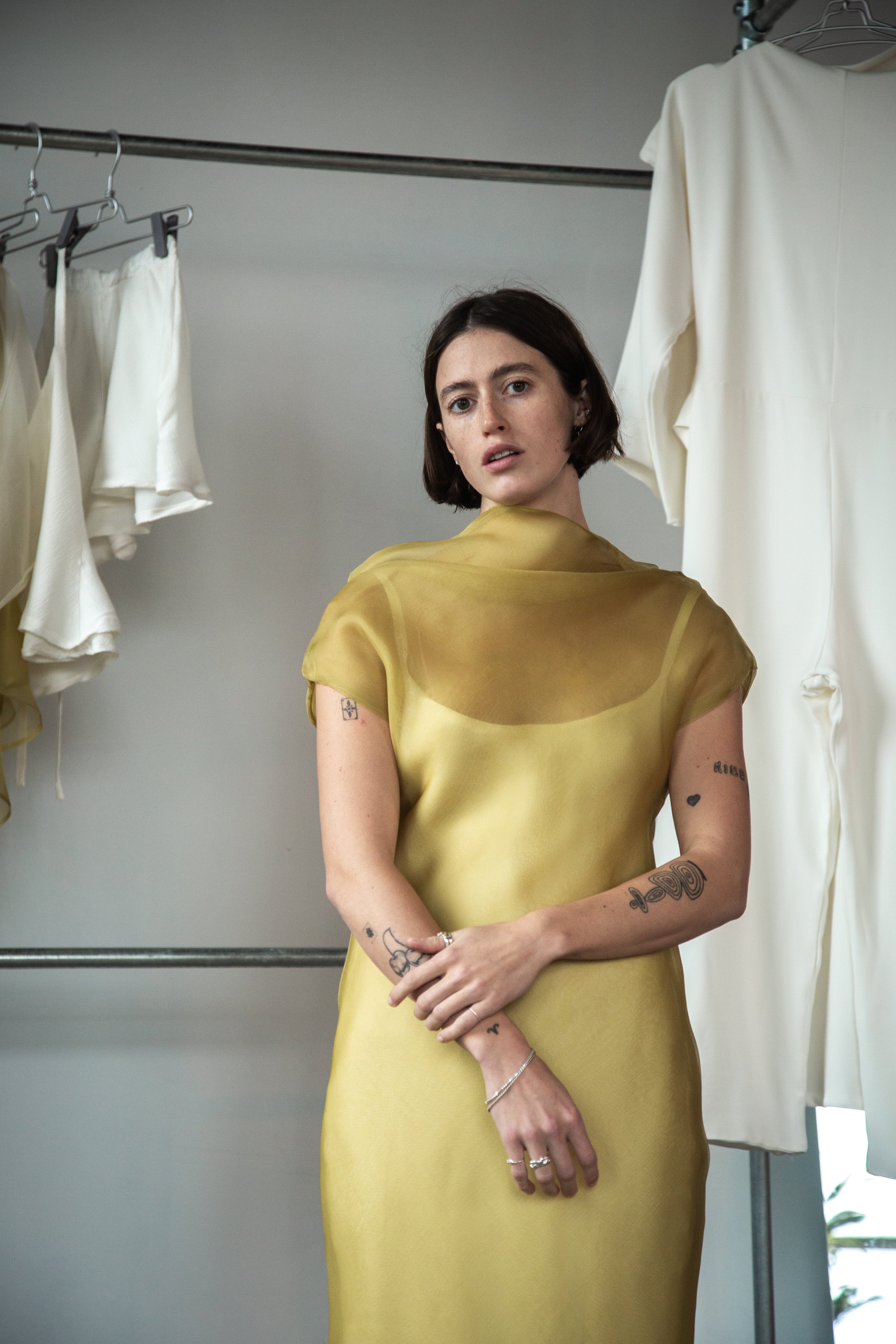 Tōmei Dress - Chartreuse RRP £645
