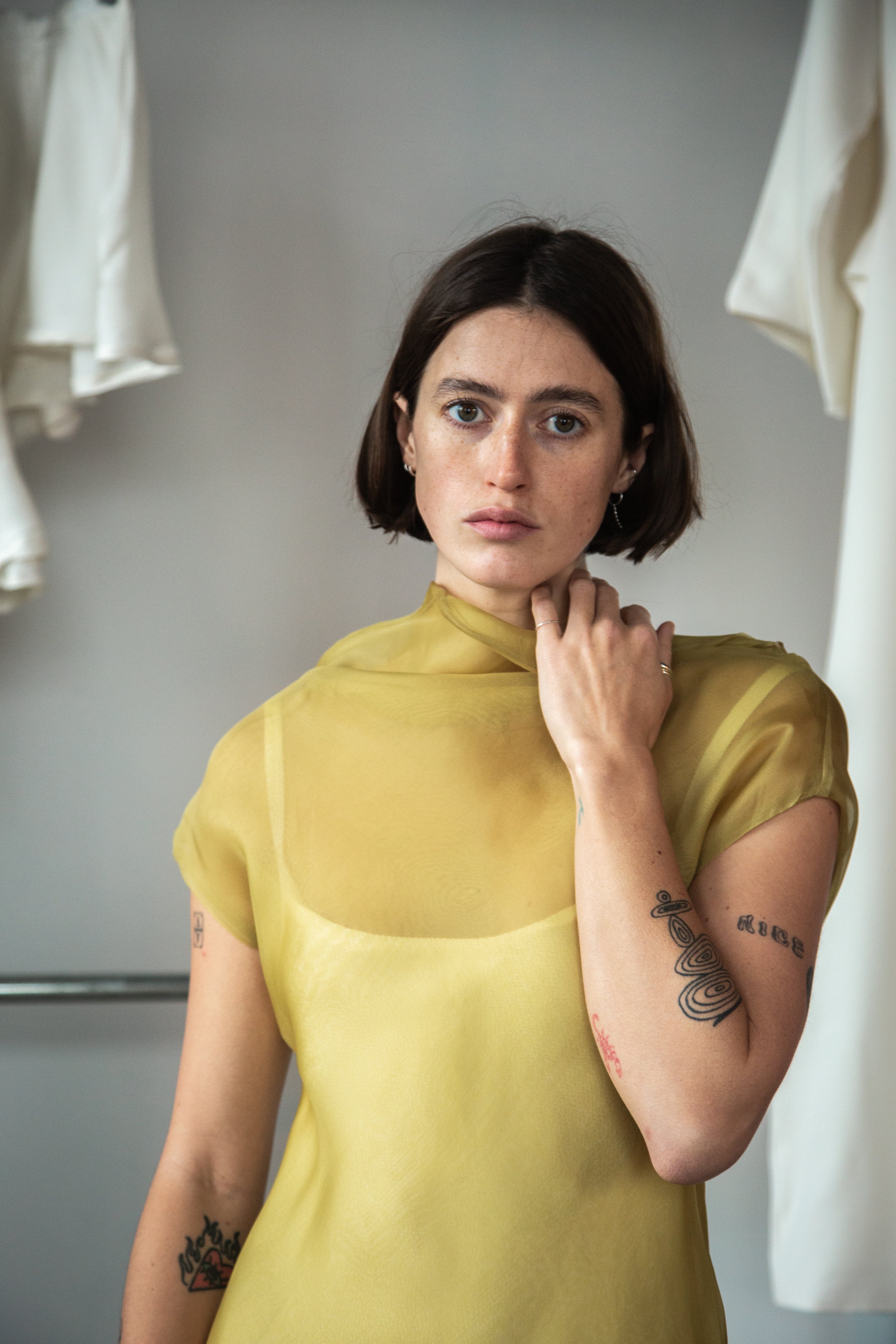 Tōmei Dress - Chartreuse RRP £645