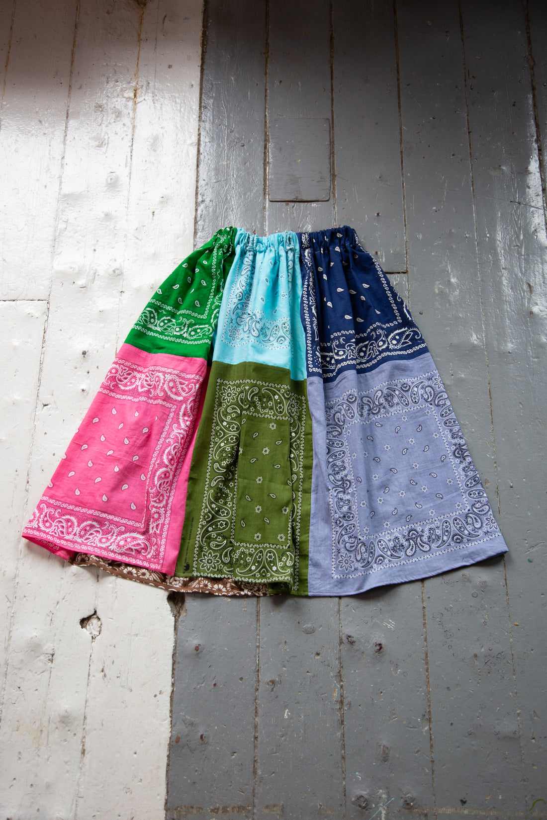 reconstructed bandana skirt