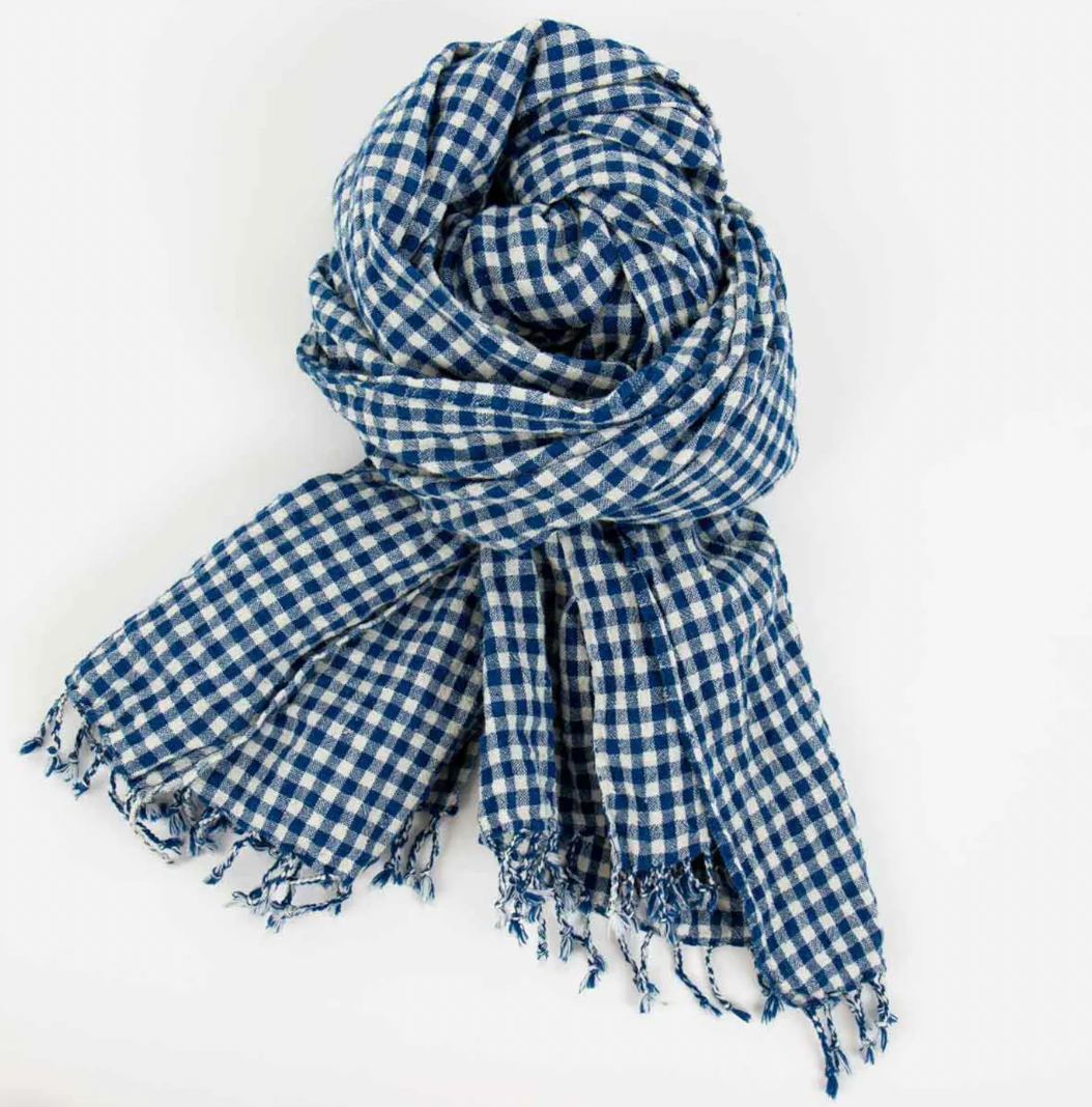 AWOC Buffalo Scarf Light Grey/Blue