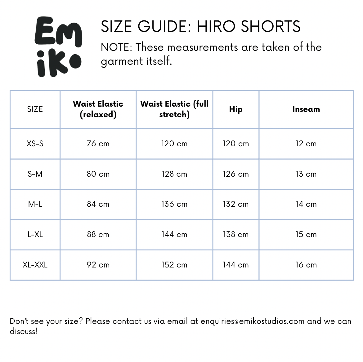 size guide