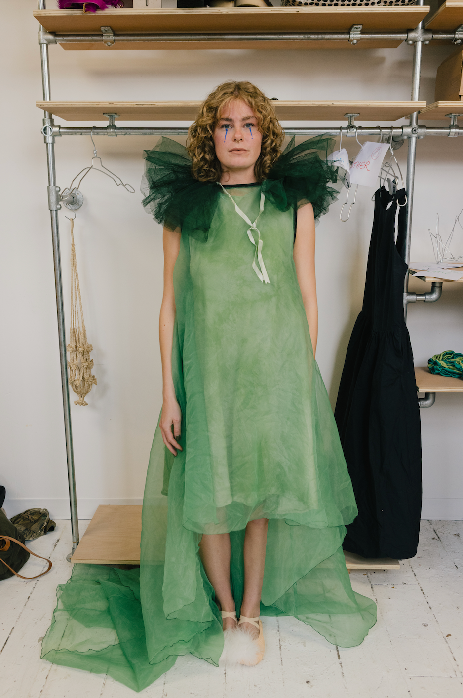 Green Tulle Neck Piece