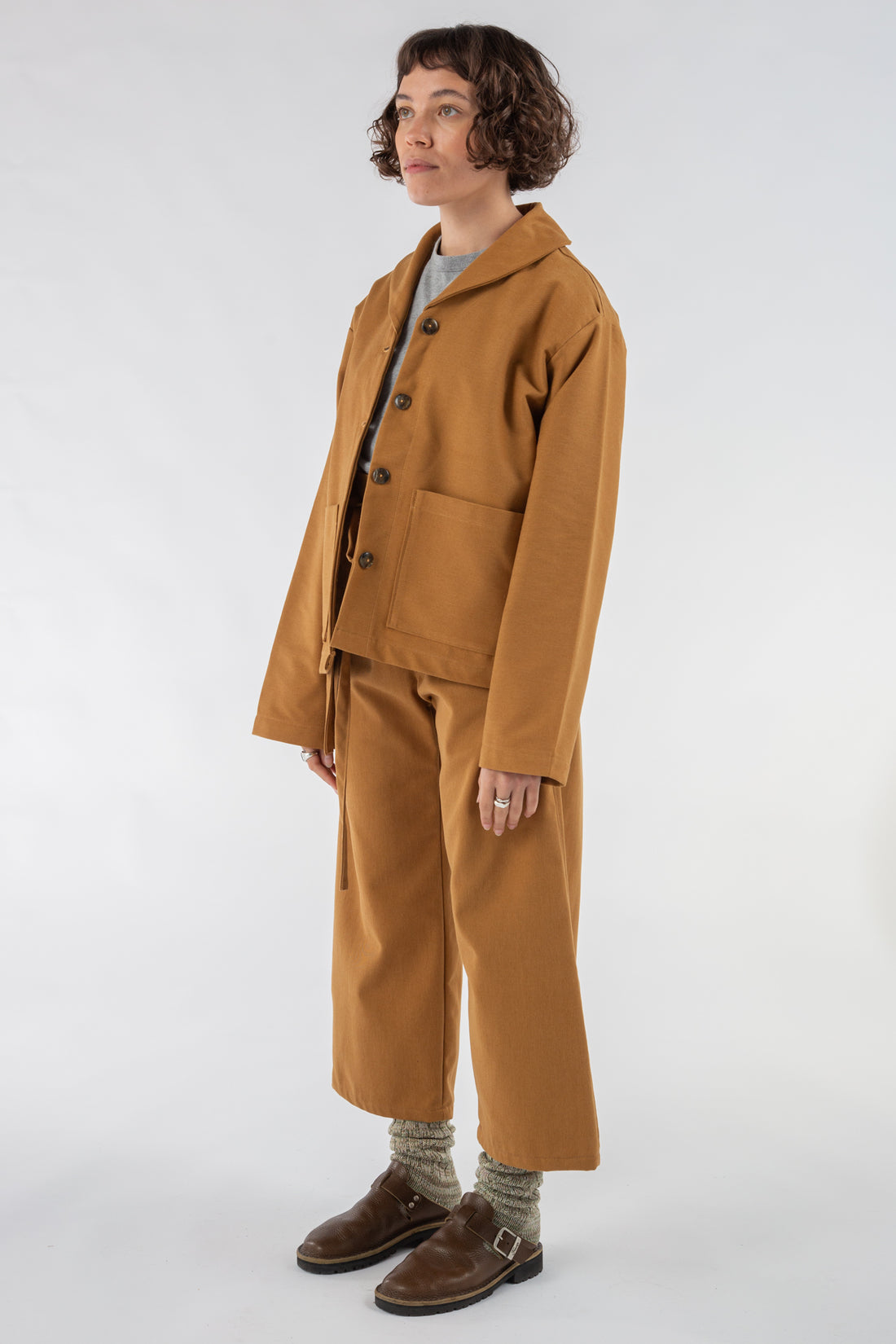 Shōru Jacket in Tan Twill