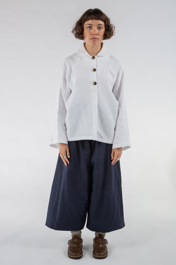 Chiyo Shirt in White Linen