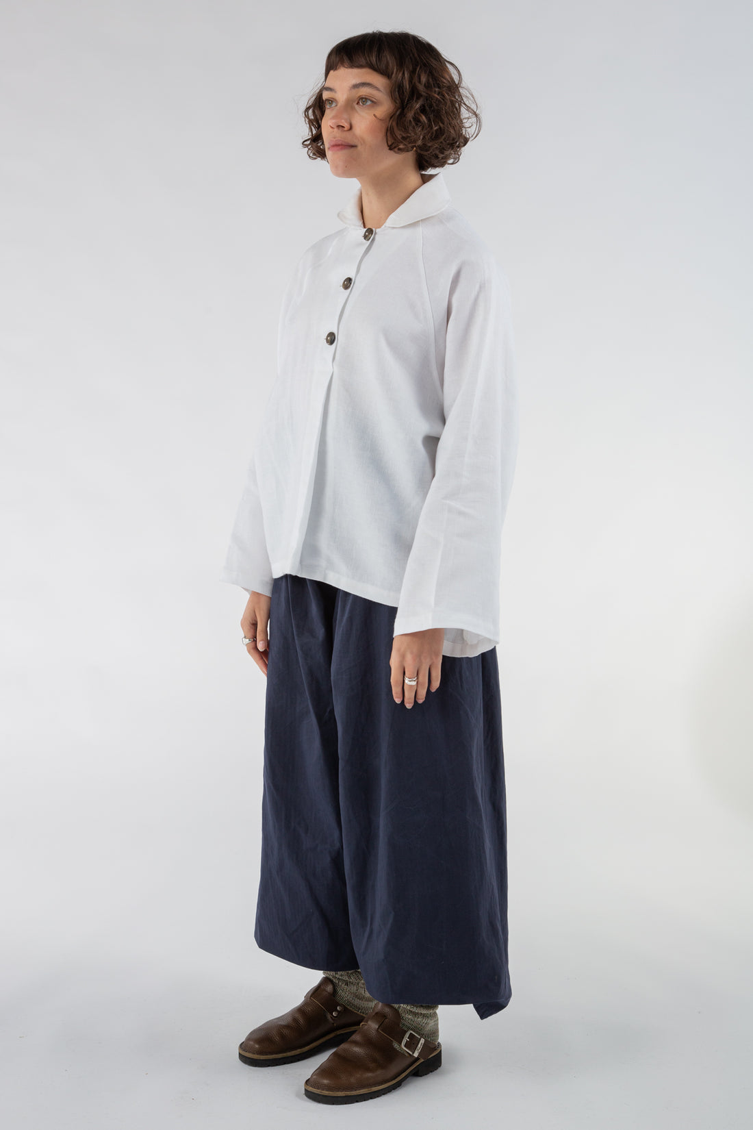 Chiyo Shirt in White Linen